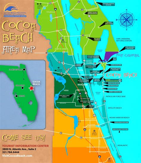 MAP Cocoa Beach Florida On Map